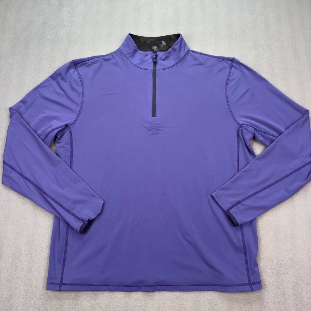 Greyson Quarter Zip Pullover Mens Large Blue Purple Athleisure Performance Golf